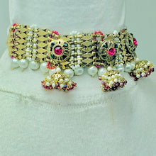 Load image into Gallery viewer, Statement Collar Choker With Multicolor Beads And Pearls