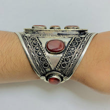 Load image into Gallery viewer, Front Three Stone Style Boho Kuchi Bracelet