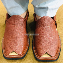 Load image into Gallery viewer, Traditional Handmade Burgundy Peshawari Chappal