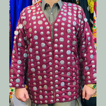 Load image into Gallery viewer, Traditional Handmade Unisex Coat With Metal Motifs Work