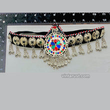 Load image into Gallery viewer, Traditional Matha Patti With Multicolor Glass Stone