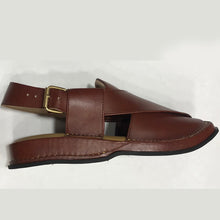 Load image into Gallery viewer, Traditional Men's Leather Peshawari Kaptaan Chappal