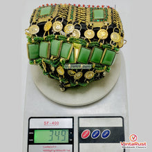 Load image into Gallery viewer, Traditional Multi‑Layered Green Stone Choker Necklace