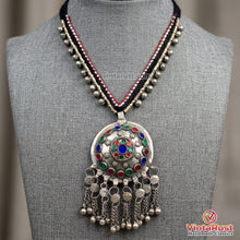Load image into Gallery viewer, Tribal Pendant Necklace With Glass Stones and Bells