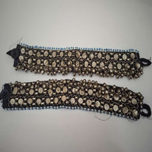 Load image into Gallery viewer, Tribal Anklet Pair With Silver Bells
