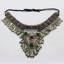 Load image into Gallery viewer, Tribal Antique Necklace With Dangling Metal Tassels