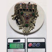 Load image into Gallery viewer, Tribal Antique Necklace With Dangling Metal Tassels
