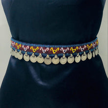 Load image into Gallery viewer, Tribal Belly Dance Belt With Dangling Coins