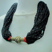Load image into Gallery viewer, Tribal Black Beaded Layered Necklace
