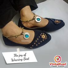 Load image into Gallery viewer, Tribal Coins and Glass Stone Bells Anklet Pair