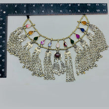 Load image into Gallery viewer, Tribal Gypsy Necklace With Coins and Glass Stones