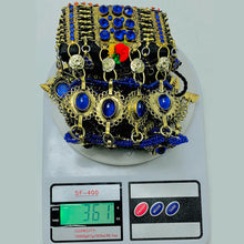 Load image into Gallery viewer, Tribal Kuchi Blue Stones Necklace