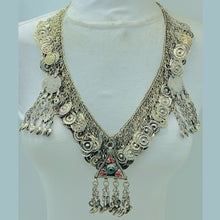 Load image into Gallery viewer, Tribal Kuchi Necklace With Dangling Tassels