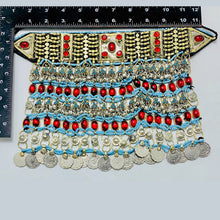 Load image into Gallery viewer, Tribal Layered Necklace With Red Glass Stones