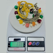 Load image into Gallery viewer, Tribal Multicolor Stones Necklace With Pearls