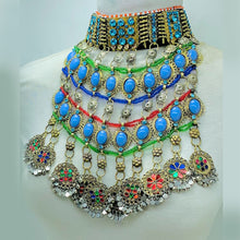 Load image into Gallery viewer, Tribal Oversized Necklace With Dangling Pendants