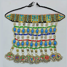 Load image into Gallery viewer, Tribal Oversized Necklace With Dangling Pendants