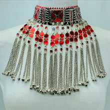 Load image into Gallery viewer, Tribal Red Stone Choker Necklace
