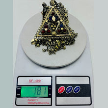 Load image into Gallery viewer, Tribal Silver Kuchi Necklace With Dangling Pendants