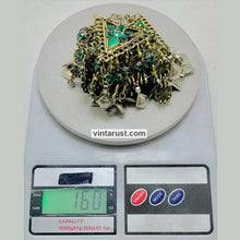 Load image into Gallery viewer, Tribal Statement Green Layered Bib Necklace