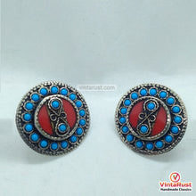 Load image into Gallery viewer, Tribal Turquoise Beads Adjustable Ring