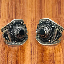 Load image into Gallery viewer, Tribal Vintage Cuff Bracelet With Black Stones