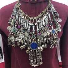 Load image into Gallery viewer, Vintage Silver Fish Motifs Oversized Choker Necklace