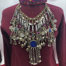 Load image into Gallery viewer, Vintage Silver Fish Motifs Oversized Choker Necklace