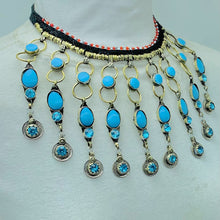 Load image into Gallery viewer, Turquoise Stone Statement Choker Necklace