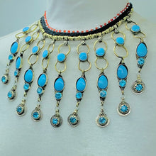 Load image into Gallery viewer, Turquoise Stone Statement Choker Necklace