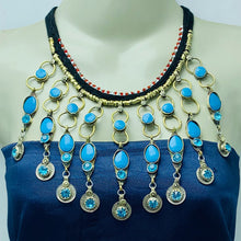 Load image into Gallery viewer, Turquoise Stone Statement Choker Necklace