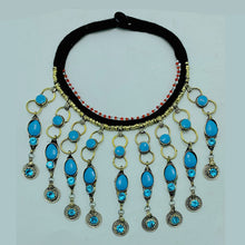 Load image into Gallery viewer, Turquoise Stone Statement Choker Necklace