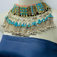 Load image into Gallery viewer, Turquoise Stones Handmade Choker Necklace