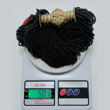 Load image into Gallery viewer, Unique Black Layered Beaded Tribal Necklace