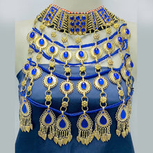 Load image into Gallery viewer, Unique Blue Stones Oversized Necklace