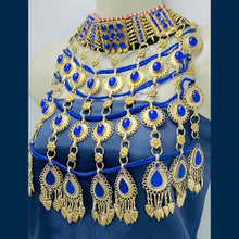 Load image into Gallery viewer, Unique Blue Stones Oversized Necklace
