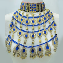 Load image into Gallery viewer, Unique Blue Stones Oversized Necklace
