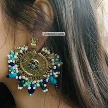 Load image into Gallery viewer, Unique Multicolor Big Massive Hasli Earrings