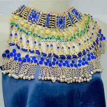 Load image into Gallery viewer, Unique Oversized Blue Stones Choker Necklace