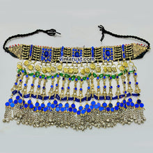 Load image into Gallery viewer, Unique Oversized Blue Stones Choker Necklace