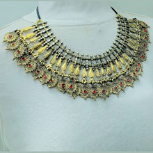Load image into Gallery viewer, Handmade Golden Tone Tribal Choker Necklace