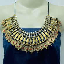 Load image into Gallery viewer, Handmade Golden Tone Tribal Choker Necklace