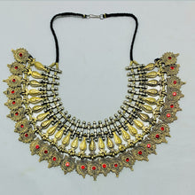 Load image into Gallery viewer, Handmade Golden Tone Tribal Choker Necklace