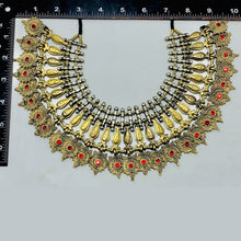 Load image into Gallery viewer, Handmade Golden Tone Tribal Choker Necklace