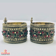 Load image into Gallery viewer, Vintage Afghan Kuchi Tribal Cuff Bracelet