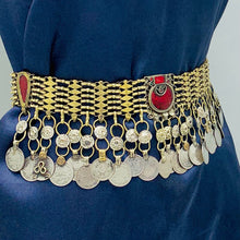 Load image into Gallery viewer, Vintage Belly Dance Belt With Dangling Coins