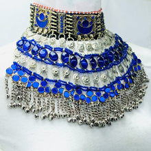 Load image into Gallery viewer, Vintage Blue Stone Layered Choker Necklace