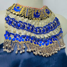 Load image into Gallery viewer, Vintage Blue Stone Layered Choker Necklace