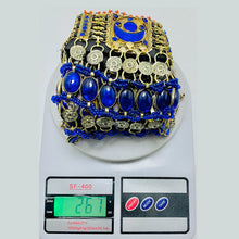 Load image into Gallery viewer, Vintage Blue Stone Layered Choker Necklace