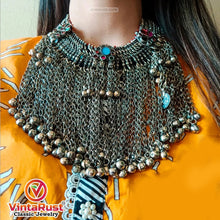 Load image into Gallery viewer, Vintage Boho Choker Necklace With Silver Bells
